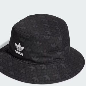 Adidas Black Monogram Bucket Hat